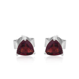 Irene studs - Rhodolite Garnet