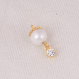 Handmade pearl and zirconia charm from Zaira Jewels